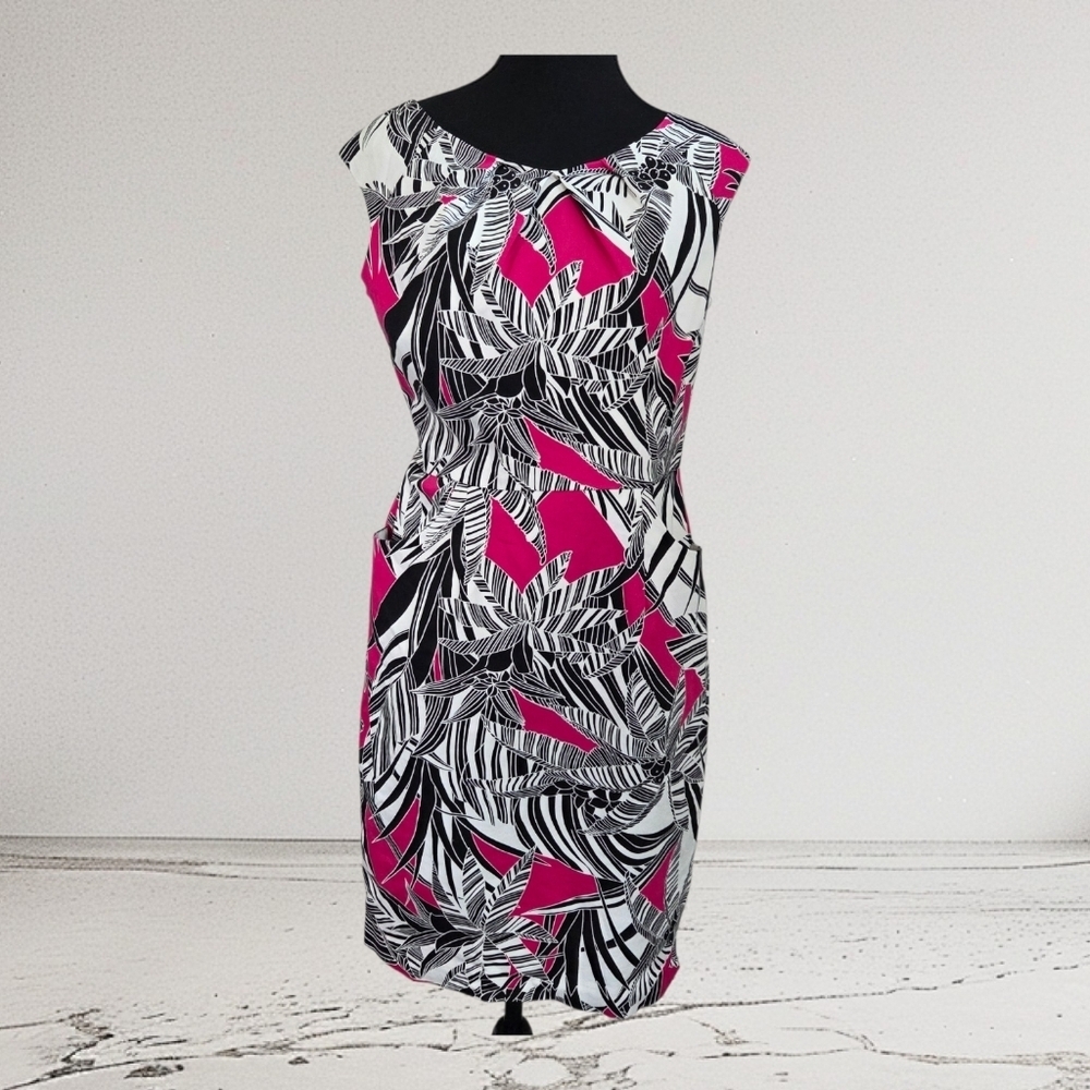 Cleo Black and Pink Dress With Front Pockets Size 8